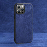 X-Level iPhone 14 Pro Cover Ruskindstekstur Blå