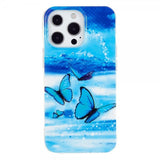 iPhone 14 Pro Cover Motiv Blå Sommerfugle