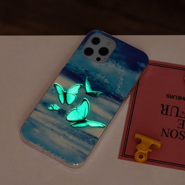 iPhone 14 Pro Cover Motiv Blå Sommerfugle