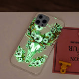 iPhone 14 Pro Cover Motiv Blomster og Hjort