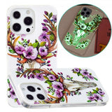 iPhone 14 Pro Cover Motiv Blomster og Hjort