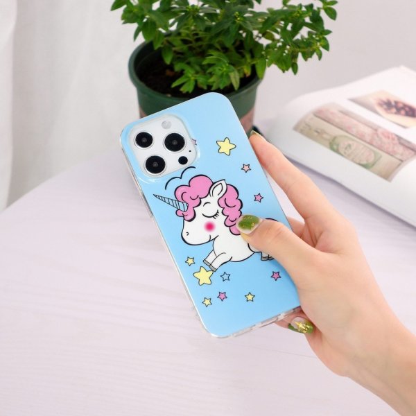 iPhone 14 Pro Cover Motiv Enhjørning
