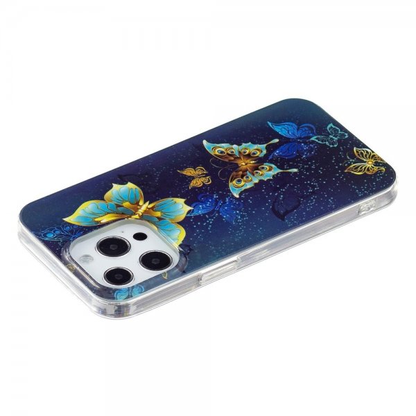 iPhone 14 Pro Cover Motiv Guldsommerfugle
