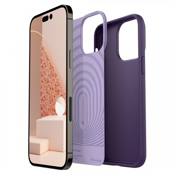 Caseology iPhone 14 Pro Cover med Skærmbeskyttelse Nano Pop 360 Grape Purple