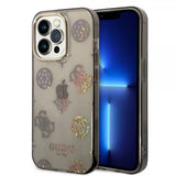 Guess iPhone 14 Pro Cover Peony Glitter Sort