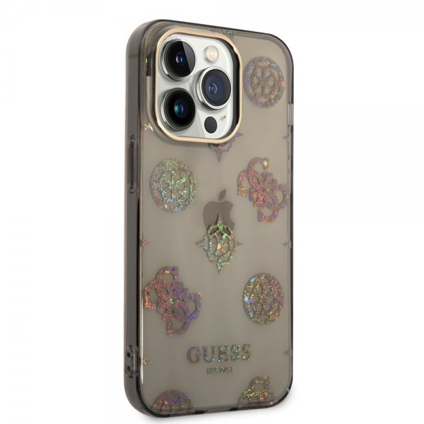 Guess iPhone 14 Pro Cover Peony Glitter Sort