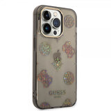 Guess iPhone 14 Pro Cover Peony Glitter Sort