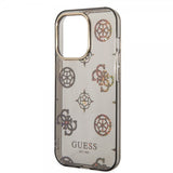 Guess iPhone 14 Pro Cover Peony Glitter Sort
