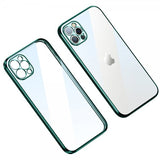 Sulada iPhone 14 Pro Cover Forgyldt Kant Grøn