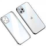 Sulada iPhone 14 Pro Cover Forgyldt Kant Sølv