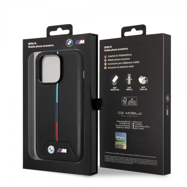 BMW iPhone 14 Pro Cover Quilted Sort