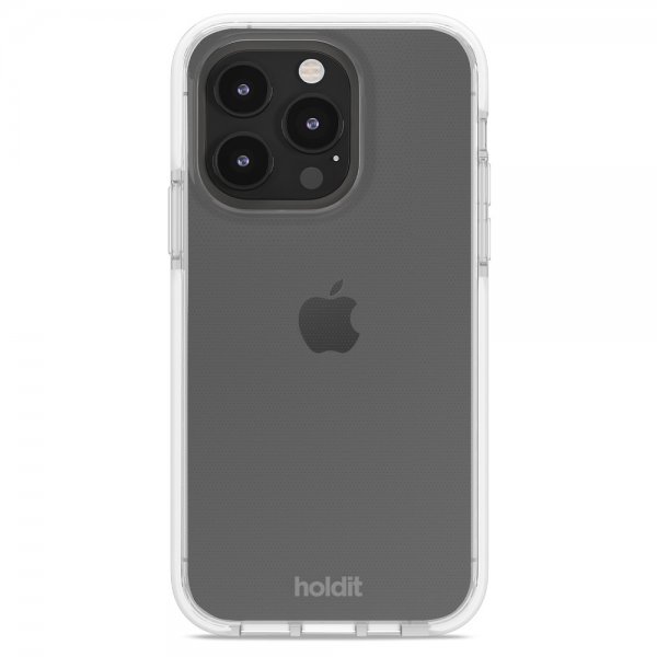 Holdit iPhone 14 Pro Cover Gennemsigtig Hvid