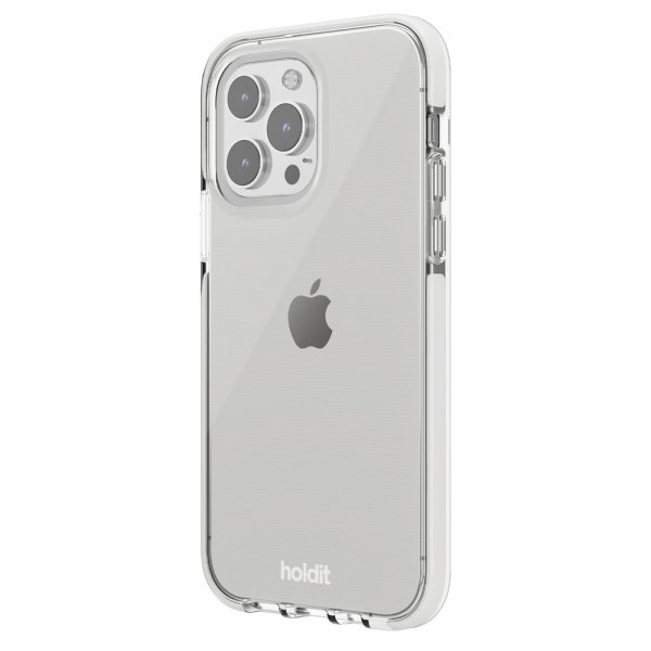 Holdit iPhone 14 Pro Cover Gennemsigtig Hvid