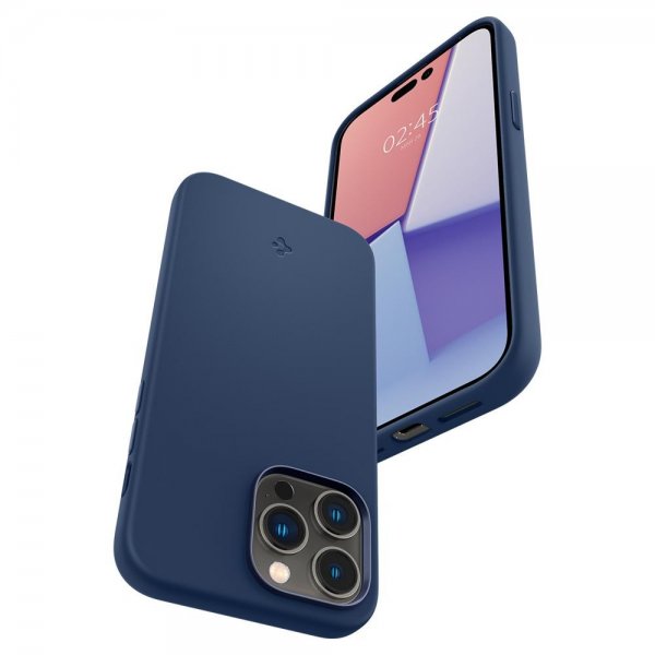 Spigen iPhone 14 Pro Cover Silicone Fit MagFit Navy Blue