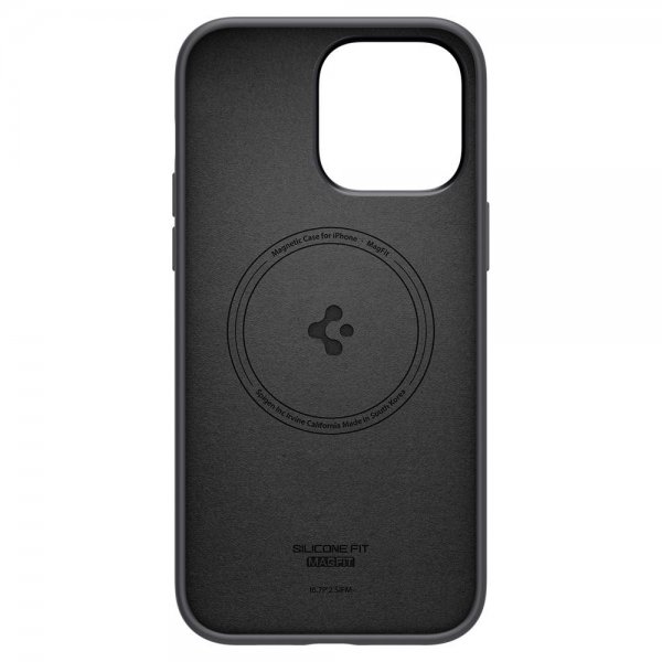 Spigen iPhone 14 Pro Cover Silicone Fit MagFit Sort