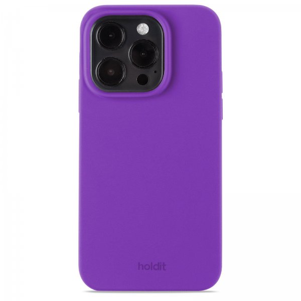holdit iPhone 14 Pro Cover Silikone Bright Purple