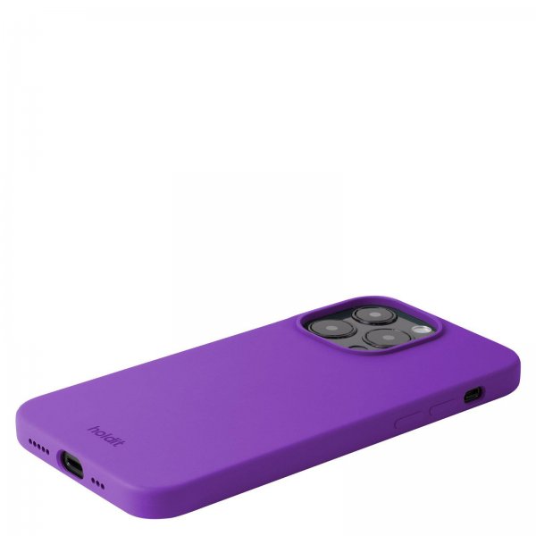 holdit iPhone 14 Pro Cover Silikone Bright Purple
