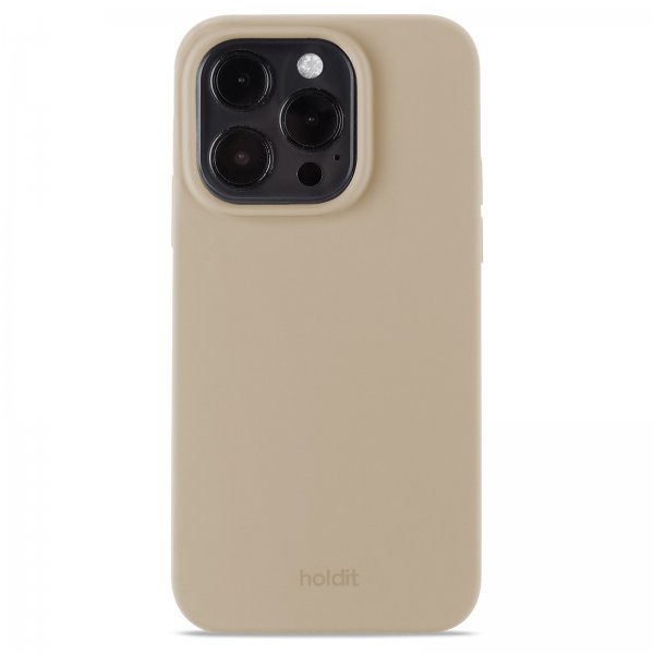 holdit iPhone 14 Pro Cover Silikone Latte Beige