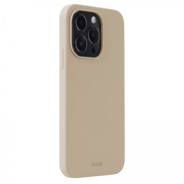holdit iPhone 14 Pro Cover Silikone Latte Beige