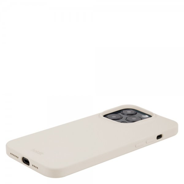 holdit iPhone 14 Pro Cover Silikone Light Beige