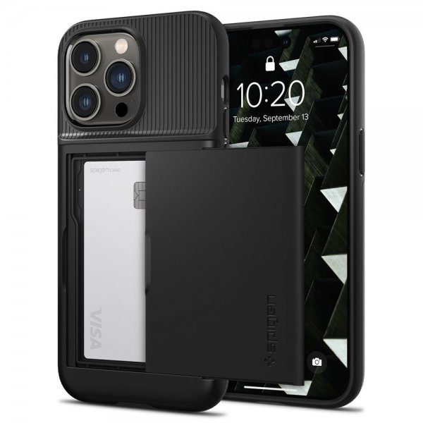 Spigen iPhone 14 Pro Cover Slim Armor CS Sort