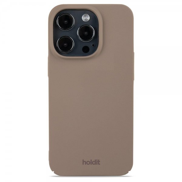 holdit iPhone 14 Pro Cover Slim Case Mocha Brown