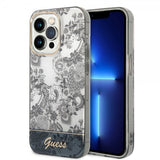 Guess iPhone 14 Pro Cover Toile de Jouy Grå