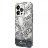 Guess iPhone 14 Pro Cover Toile de Jouy Grå