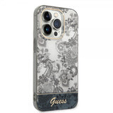 Guess iPhone 14 Pro Cover Toile de Jouy Grå