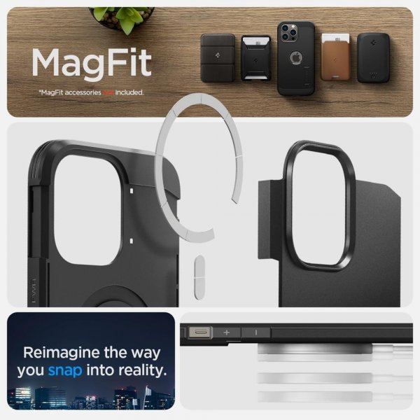 Spigen iPhone 14 Pro Cover Tough Armor MagFit Sort