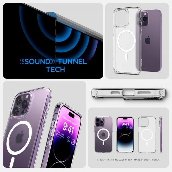 Spigen iPhone 14 Pro Cover Ultra Hybrid MagFit Frost Clear