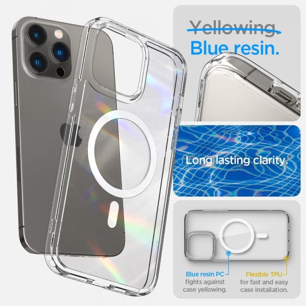 Spigen iPhone 14 Pro Cover Ultra Hybrid MagFit Hvid