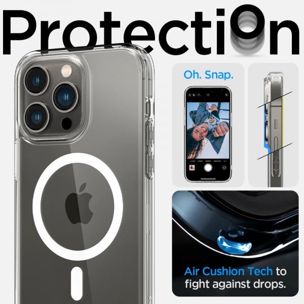 Spigen iPhone 14 Pro Cover Ultra Hybrid MagFit Hvid