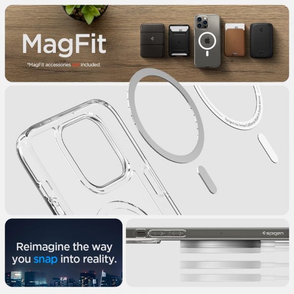 Spigen iPhone 14 Pro Cover Ultra Hybrid MagFit Hvid