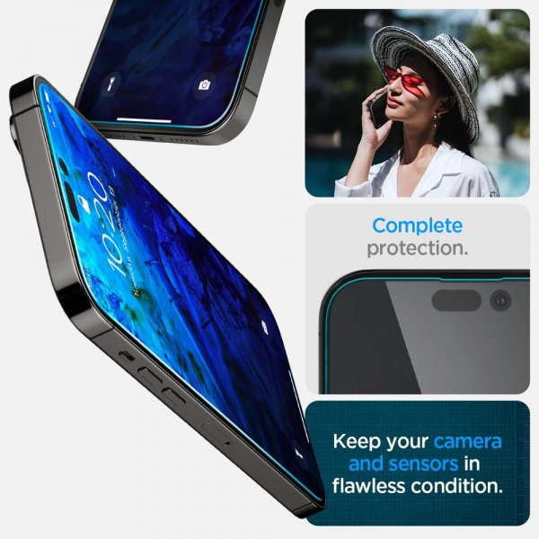 Spigen iPhone 14 Pro Skærmbeskyttelse GLAS.tR EZ Fit 2-pak