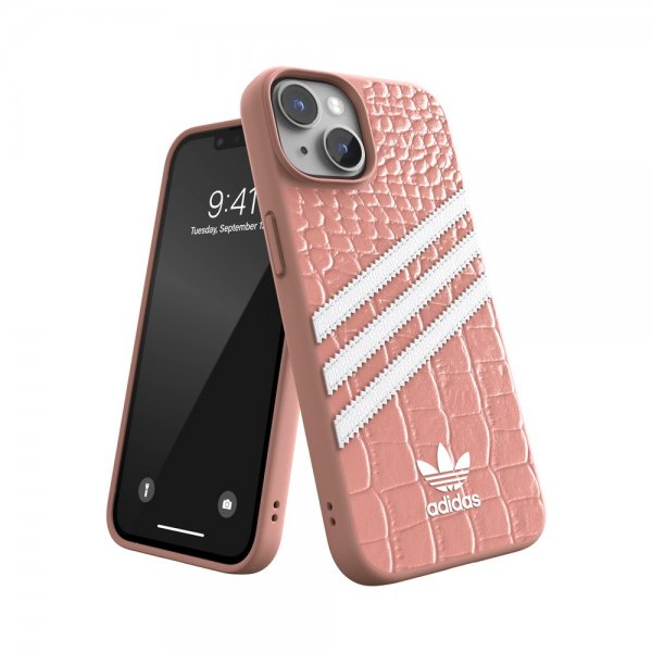 Adidas iPhone 14 Cover 3 Stripes Snap Case Alligator Pink