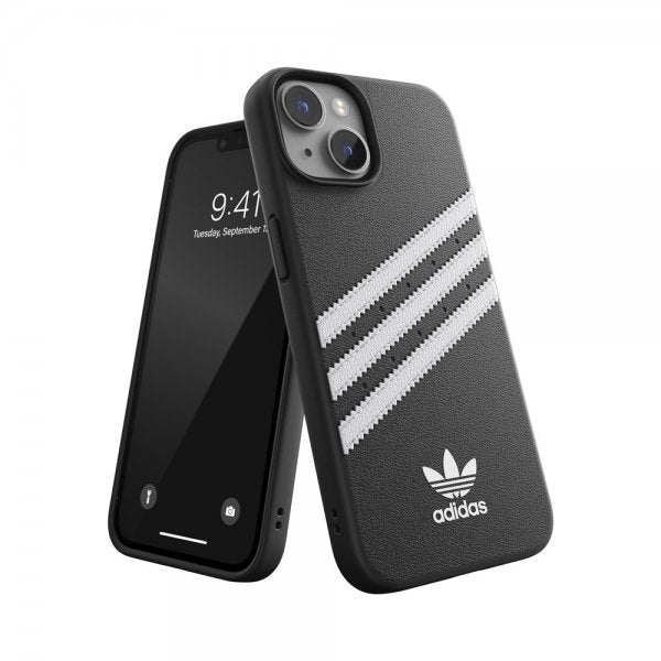 Adidas iPhone 14 Cover 3 Stripes Snap Case Sort Hvid