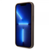 Guess iPhone 14 Cover Big Metal Logo Brun