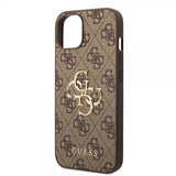Guess iPhone 14 Cover Big Metal Logo Brun
