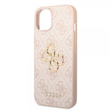 Guess iPhone 14 Cover Big Metal Logo Rosa