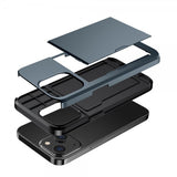 iPhone 14 Cover Card Slide Blå