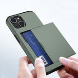 iPhone 14 Cover Card Slide Grøn