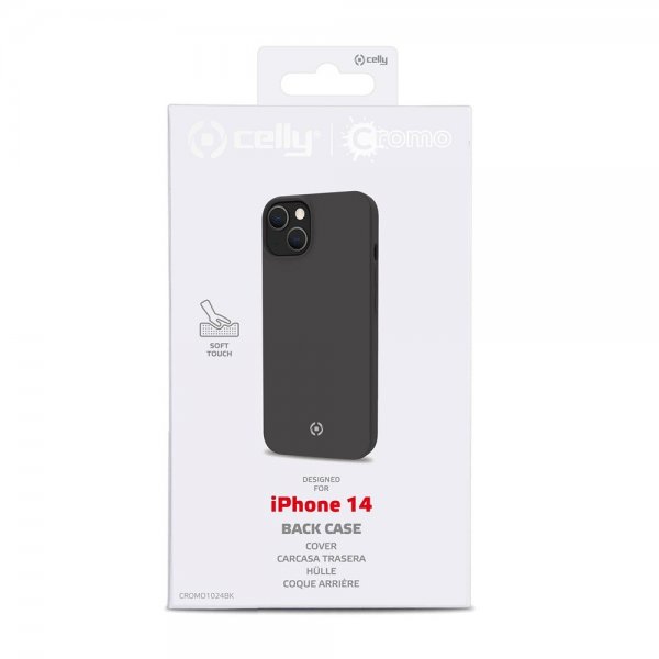 Celly iPhone 14 Cover CROMO Sort
