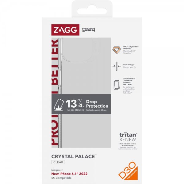 Gear4 iPhone 14 Cover Crystal Palace Clear