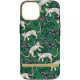 Richmond & Finch iPhone 14 Cover Green Leopard