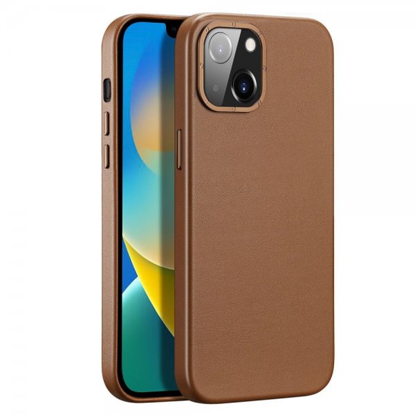 Dux Ducis iPhone 14 Cover Grit Series MagSafe Brun