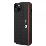 BMW iPhone 14 Cover Hexagonal Mønster Sort