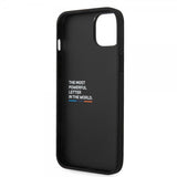 BMW iPhone 14 Cover Hexagonal Mønster Sort