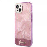 Guess iPhone 14 Cover Jungle Rosa