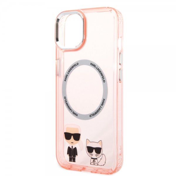 Karl Lagerfeld iPhone 14 Cover Karl & Choupette MagSafe Pink